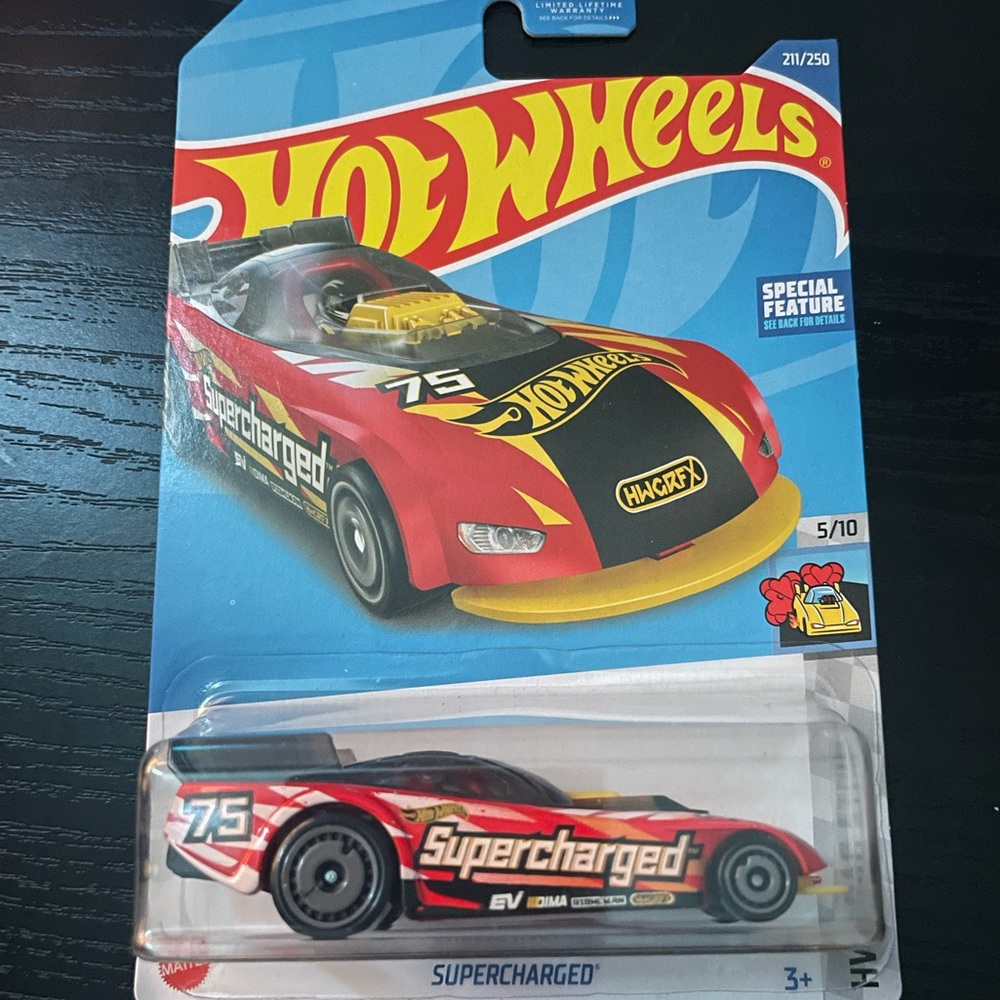 2022 Hot Wheels #211 Red Supercharged Funny Car HW Drag Strip
